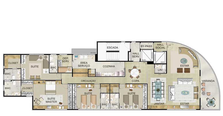 URGENTLY FOR SALE AN APARTMENT ON THE BOA VIAGEM BEACH - RECIFE - Photo three